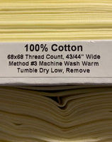 Solid Light Yellow Cotton Fabric