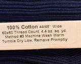 Solid Navy Cotton Fabric