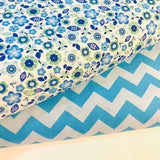 Blue Floral Fabric Bundle